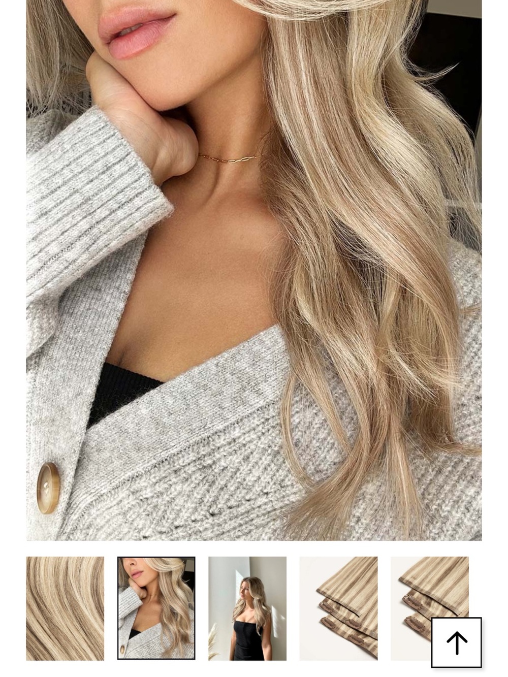 Luxy hair 24" Seamless Dimensional Cream Blonde (240g) - Picture 4 of 8